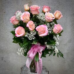 Pink Rose Bouquet from Downeast Flowers in Sanford and Kennebunk, ME