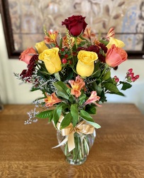 Autumn Bountiful Rose Bouquet from Downeast Flowers in Sanford and Kennebunk, ME