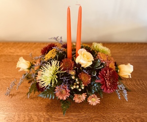 Autumn Candlelight Bouquet from Downeast Flowers in Sanford and Kennebunk, ME