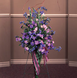 Purple Sympathy Spray from Downeast Flowers in Sanford and Kennebunk, ME