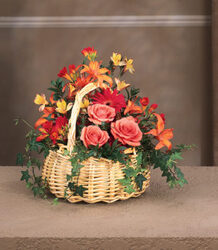 The Country Coral Basket from Downeast Flowers in Sanford and Kennebunk, ME