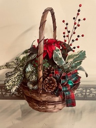 Christmas Plant Basket from Downeast Flowers in Sanford and Kennebunk, ME