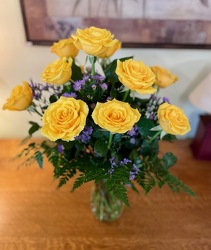 Yellow Rose Bouquet from Downeast Flowers in Sanford and Kennebunk, ME