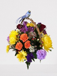 The Blue Bird Bouquet from Downeast Flowers in Sanford and Kennebunk, ME