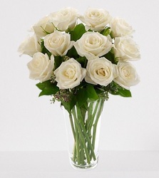 White rose Bouquet from Downeast Flowers in Sanford and Kennebunk, ME