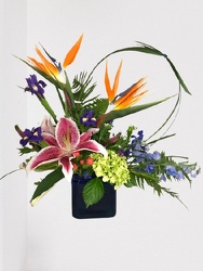 The Hawaiian Sunset Bouquet from Downeast Flowers in Sanford and Kennebunk, ME