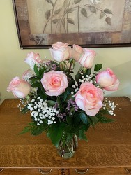 Pink Rose Bouquet from Downeast Flowers in Sanford and Kennebunk, ME