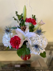 The Snowball Bouquet from Downeast Flowers in Sanford and Kennebunk, ME